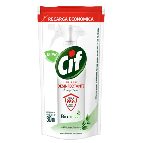 Desinfectante Cif Limpiador Bio Active Doy Pack 380 ml