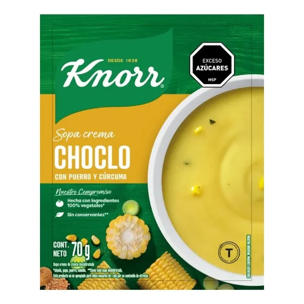 Sopa Knorr Crema Choclo con Puerro y Curcuma 70 g