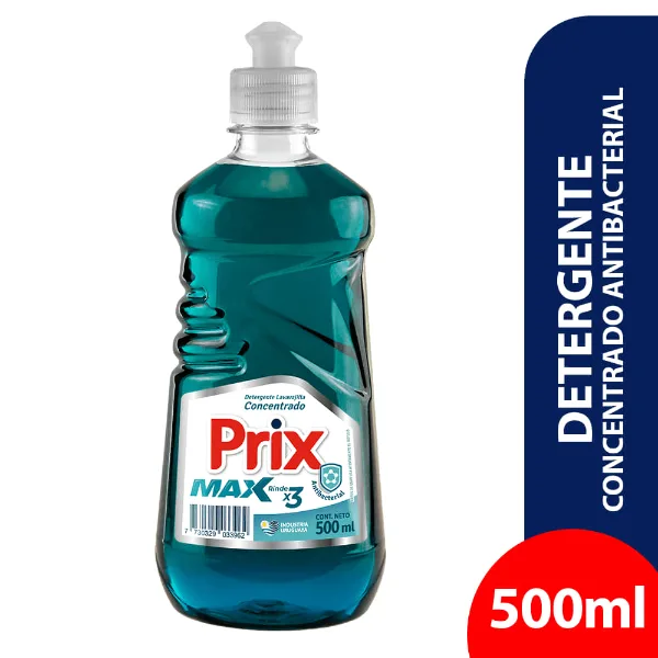 Detergente líquido Prix Max concentrado antibacterial 500 ml