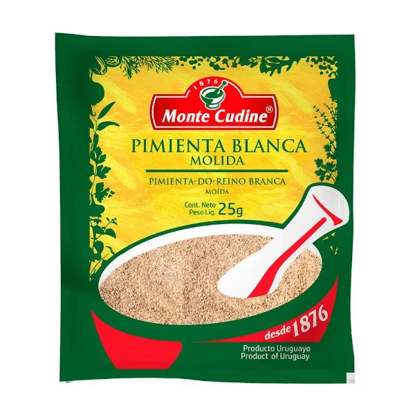 Pimienta Monte Cudine Molida Blanca 25 g