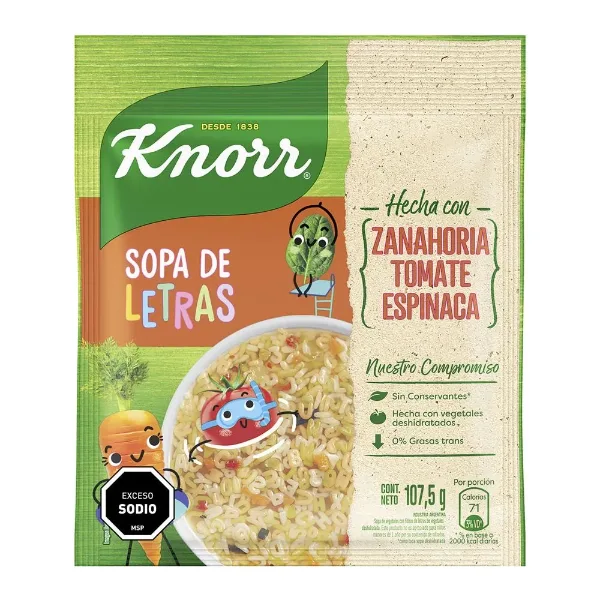 Sopa Knorr Casera Vegetales Confideos 107,5 g