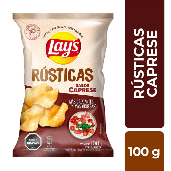 Papas Fritas Lays rusticas caprese 100 g