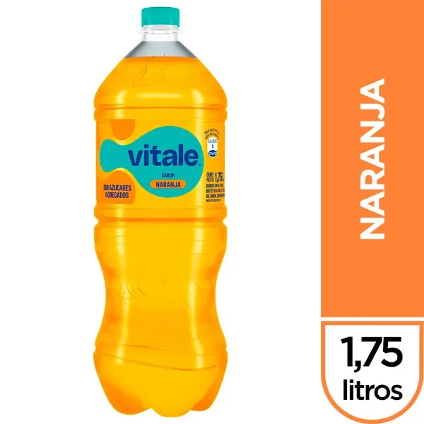 Agua Saborizada Vitale sin Azucar Naranja 1,75 l
