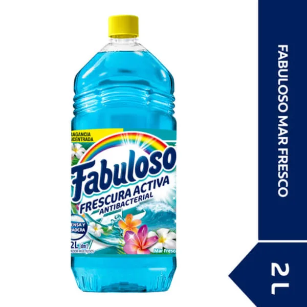 Limpiador Fabuloso antibacterial mar fresco 2 l