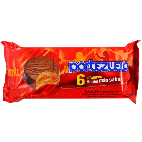 Alfajor Portezuelo chocolate 6 un.