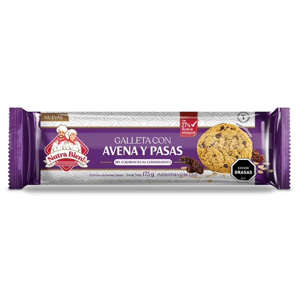 Galletas avena y pasas Nutrabien 175 g