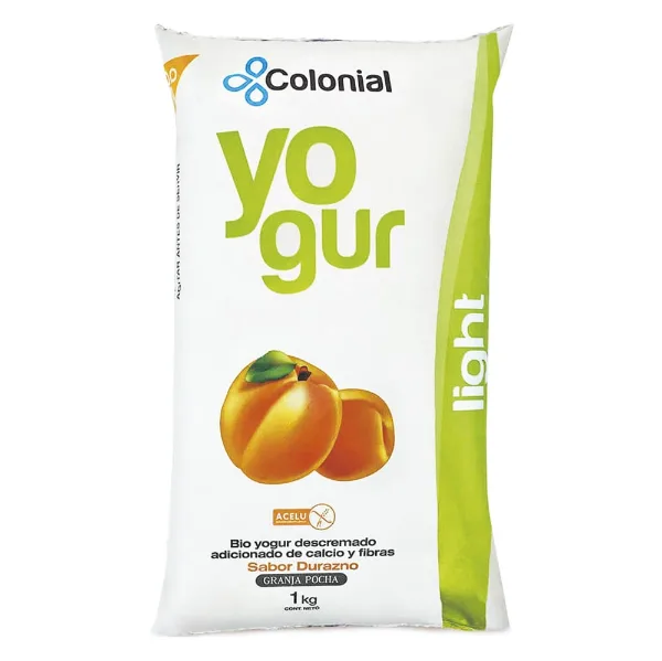 Yogur Colonial Light Durazno 1 l