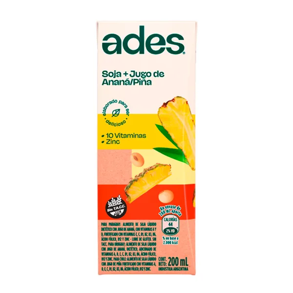 Jugo Ades ananá multivitamina 200 ml