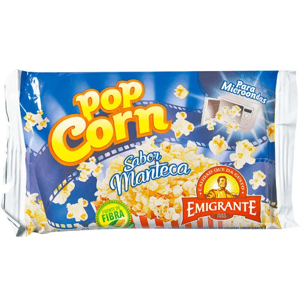 Pop corn para microondas Emigrante manteca 90 g