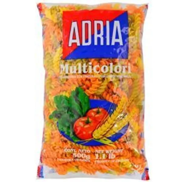 Fideos Adria Multicolor Tirabuzon 500 g