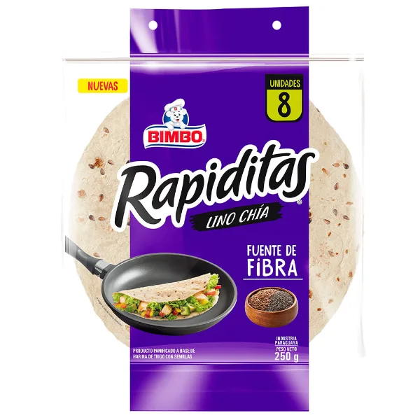 Tortillas Rapiditas Bimbo Lino Chía 250 g