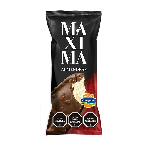 Helado Máxima con almendras Conaprole