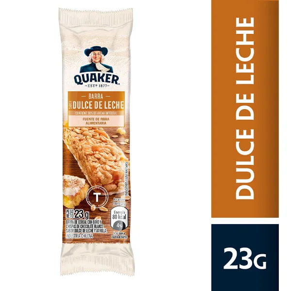 Barra cereal Quaker dulce de leche 23 g