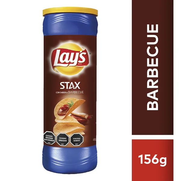 Papas Fritas Lay's Stax Barbacoa Tubo 156 g