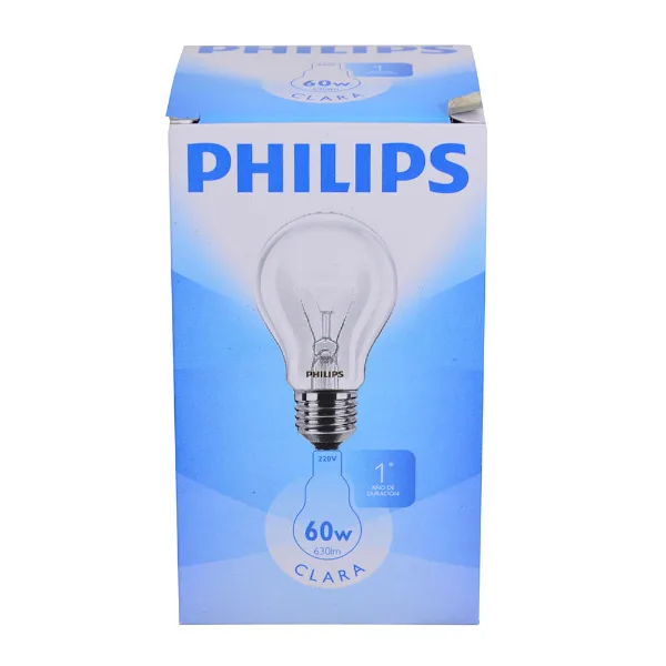 Lámpara clara Philips 60 W e27
