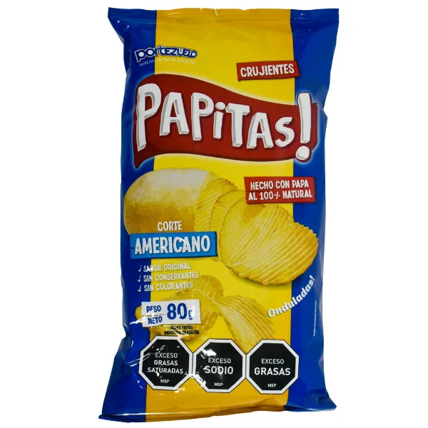 Papas Fritas Onduladas Portezuelo 80 g