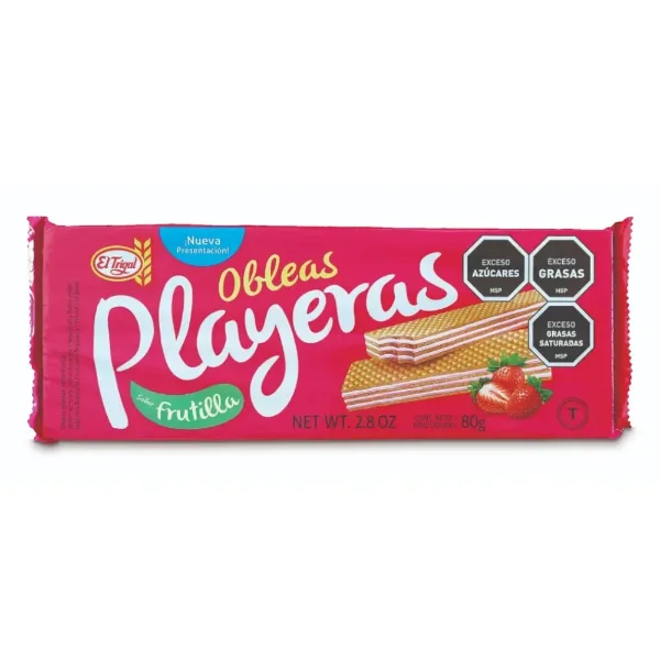 Obleas Playeras frutilla 80 g