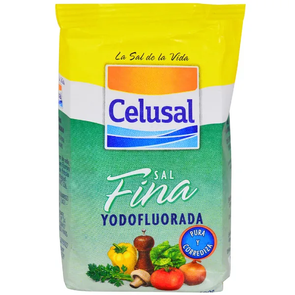 Sal fina yodada fluorada Celusal 500 g