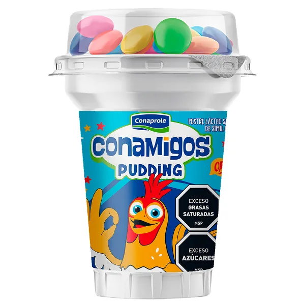 Pudding vainilla Conamigos con discos de chocolate 130 g
