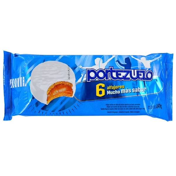 Alfajor Portezuelo nieve 6 un.