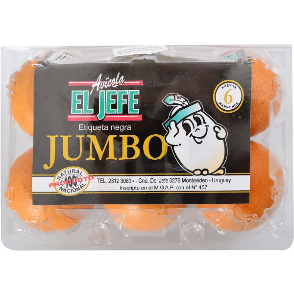 Huevos color Avícola El Jefe jumbo 6 un.