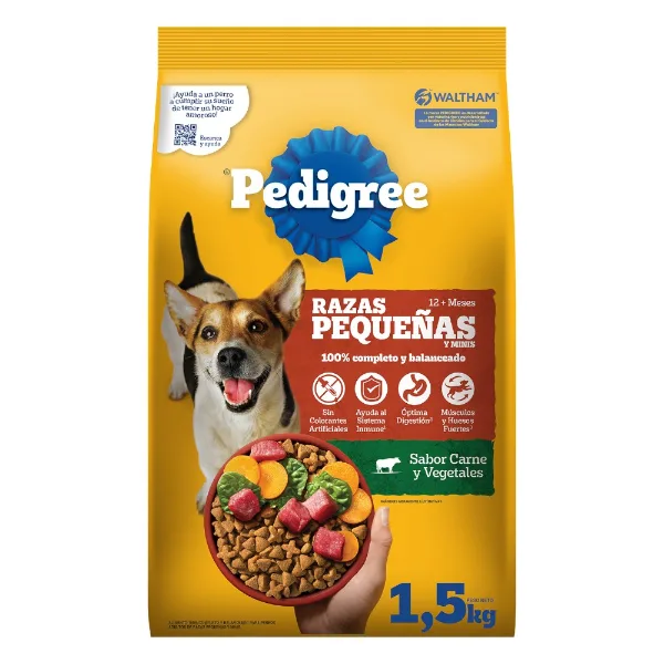 Alimento para perro Pedigree Adulto Razas Pequeñas 1,5 kg