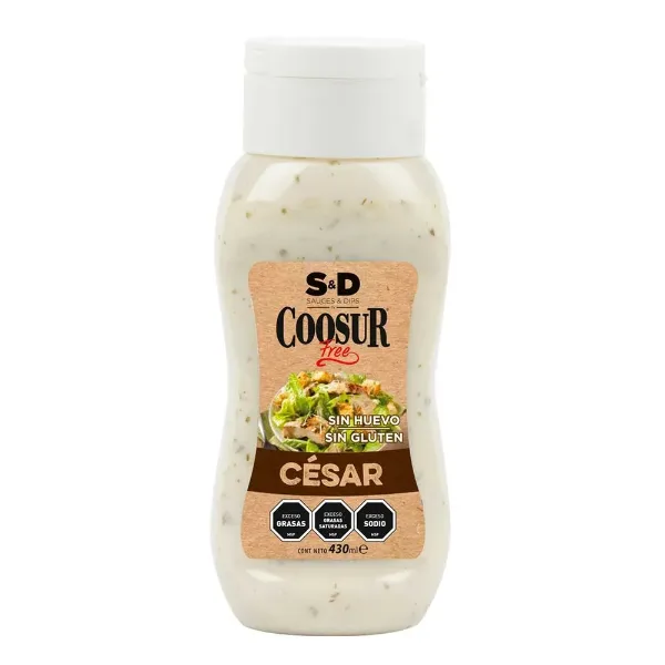 Salsa Coosur Cesar Botella sin Huevo y sin Gluten 430 g