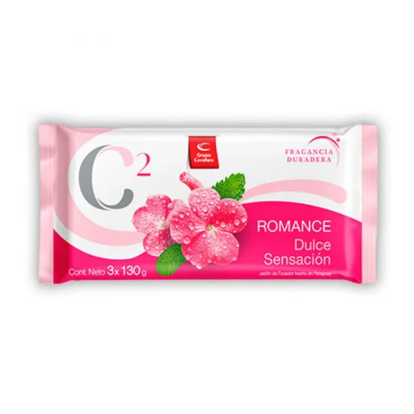 Pack x3 jabón de tocador c2 romance 130 g