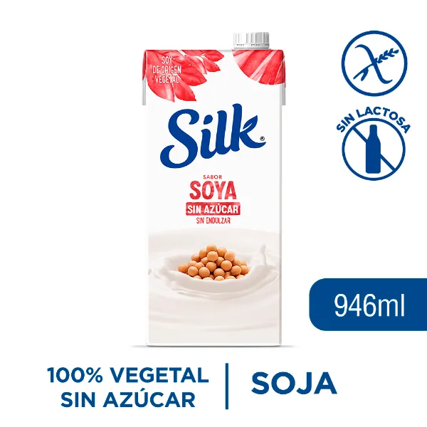 Bebida soja sin azúcar Silk 946 ml