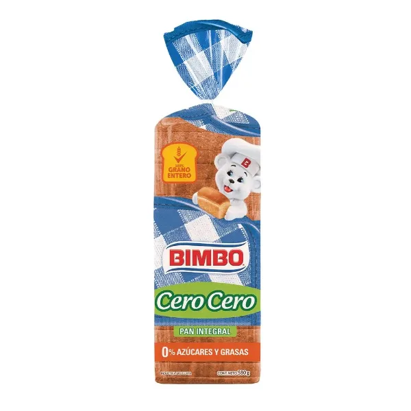Pan Lactal Bimbo Integral Cero 520 g