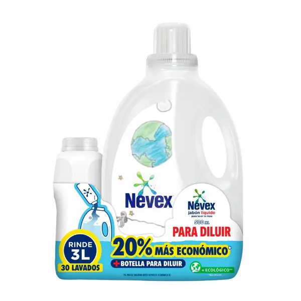 Jabon Liquido Nevex Diluible +botella 500 ml