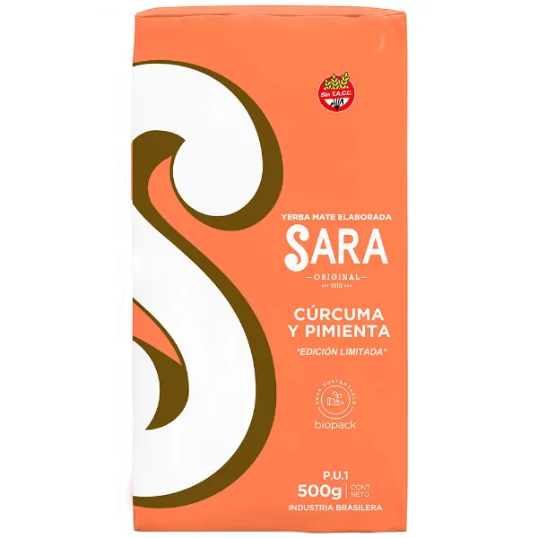 Yerba Sara Cúrcuma y Pimienta 500 g