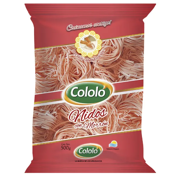 Fideos Nido Cololó con morrón 500 g