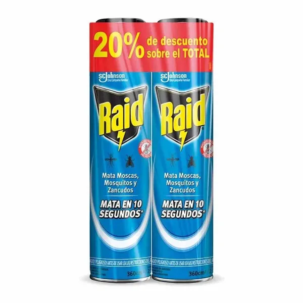 Insecticida Raid Azul 2un 360 ml