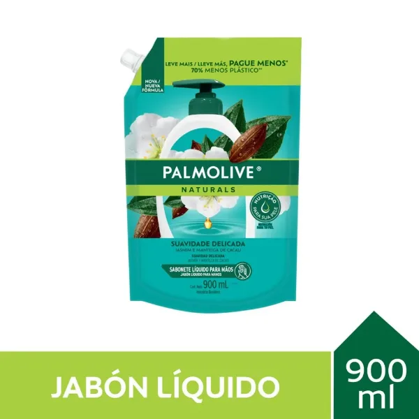 Jabon Liquido Palmolive Naturals Jazmin y Cacao Doy Pack 900