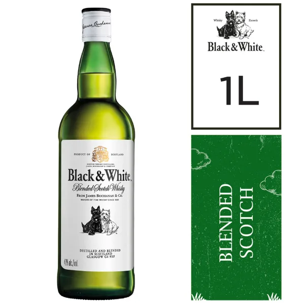 Whisky Escocés Black&white 1 l