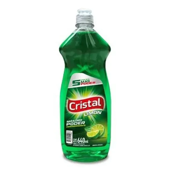 Detergente Cristal Limon Verde Concentrado 640 ml