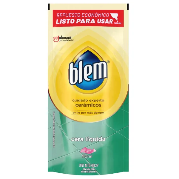 Cera Líquida Pisos Cerámicos Blem Floral Repuesto Económico 400 ml