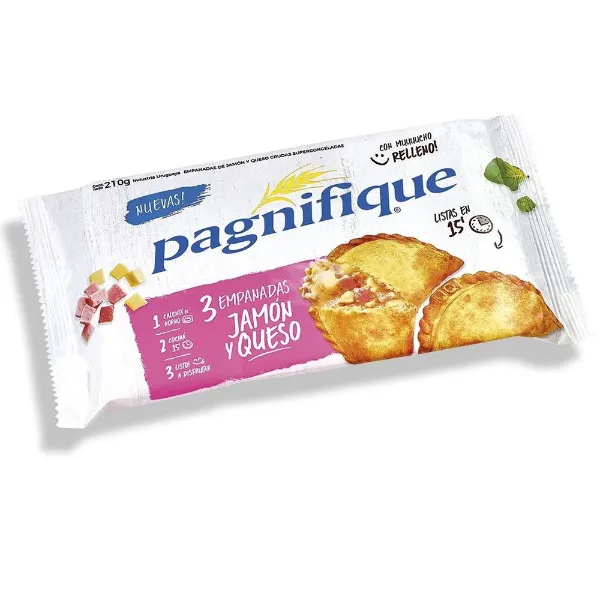 Empanadas Pagnifique Jamón y queso 210 g 3 un.