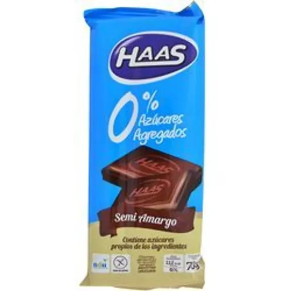 Chocolate Haas 0% Azucar Semi-Amargo 70 g