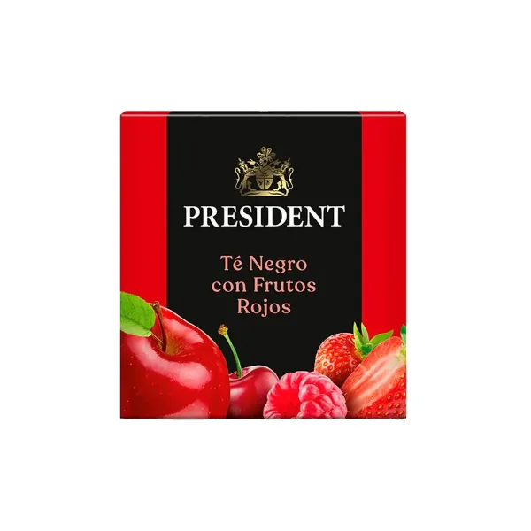 Té President Negro con Frutos Rojos 10 saquitos