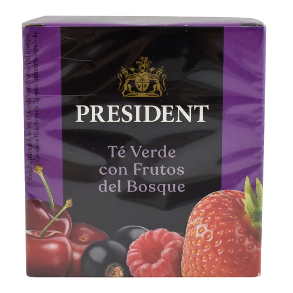 Té President verde frutos del bosque 10 sobres
