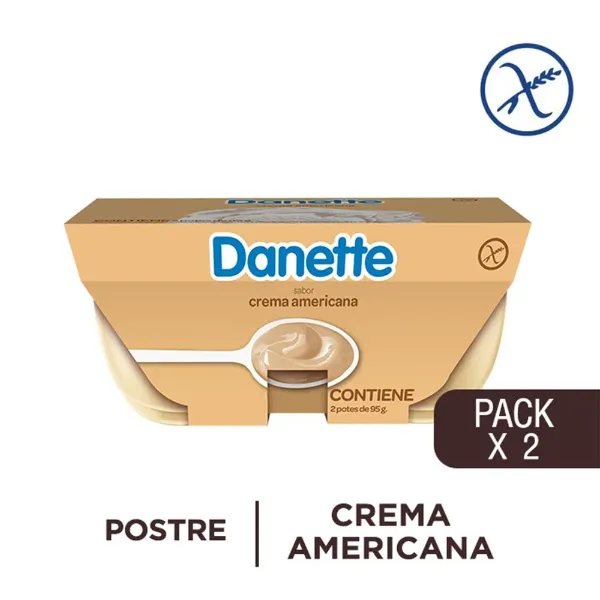 Postre Danette Crema Americana 95gr 2 un.