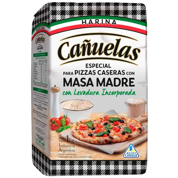 Harina Masa Madre y Levadura para Pizza Cañuelas 1 kg