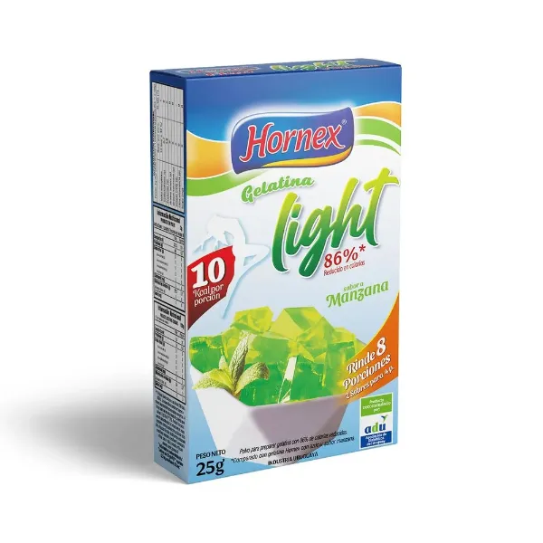 Gelatina Hornex Light Manzana 25 g