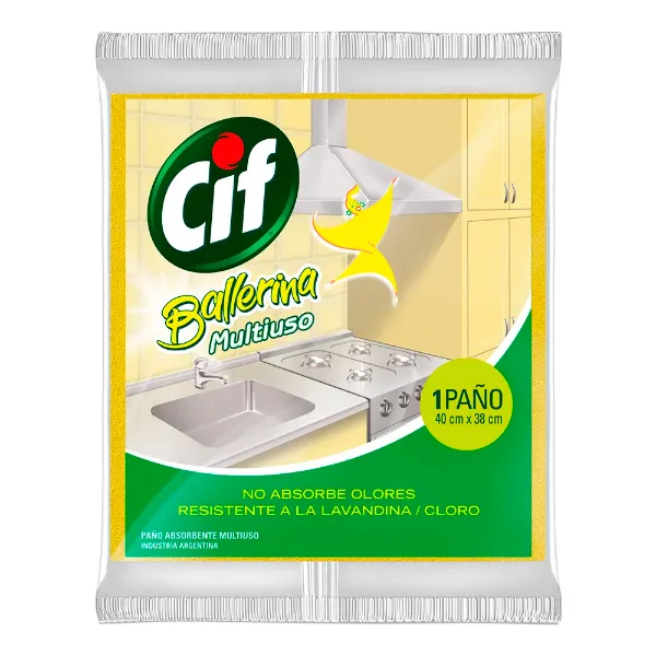 Paño Cif Ballerina Multiuso x 1 Bolsa 1 un.