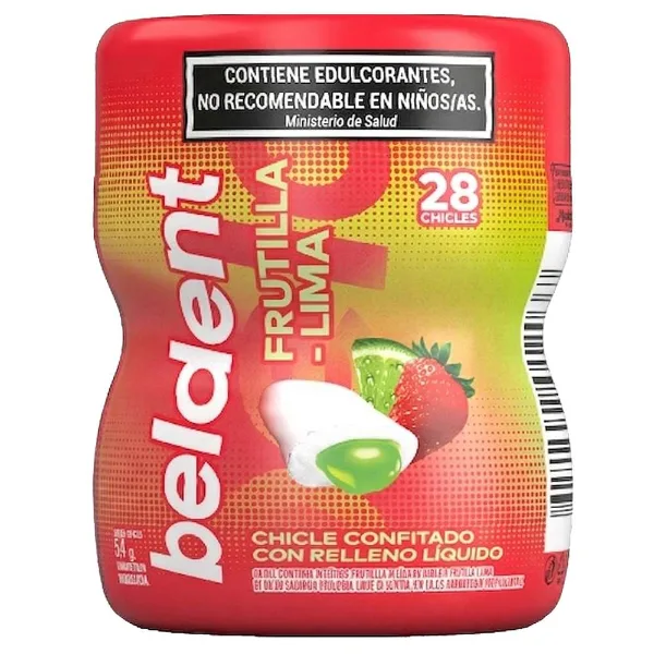 Chicle Beldent Frutilla-Lima Pote 54 g