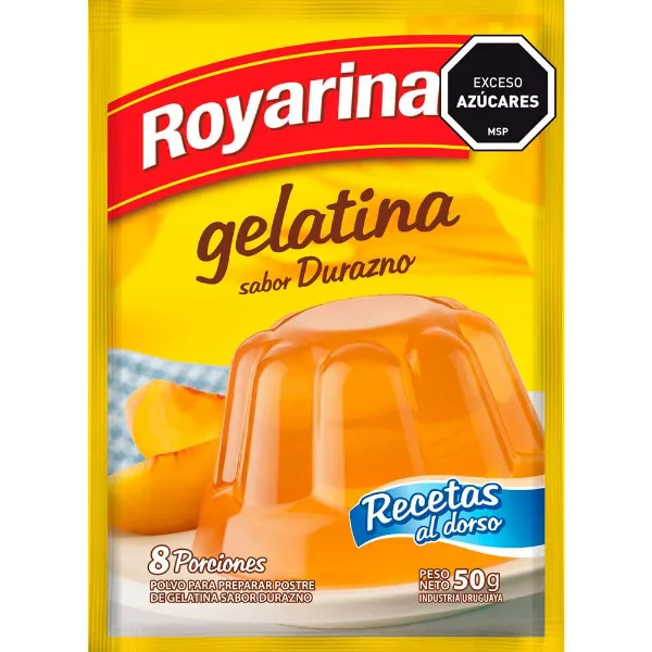 Gelatina Royarina Durazno 8 Porciones 50 g