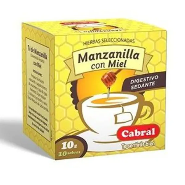 Te Cabral Manzanilla con Miel 10 sobres