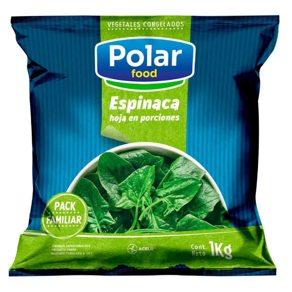 Espinaca Hoja Porciones Polar Food Conaprole 1 kg